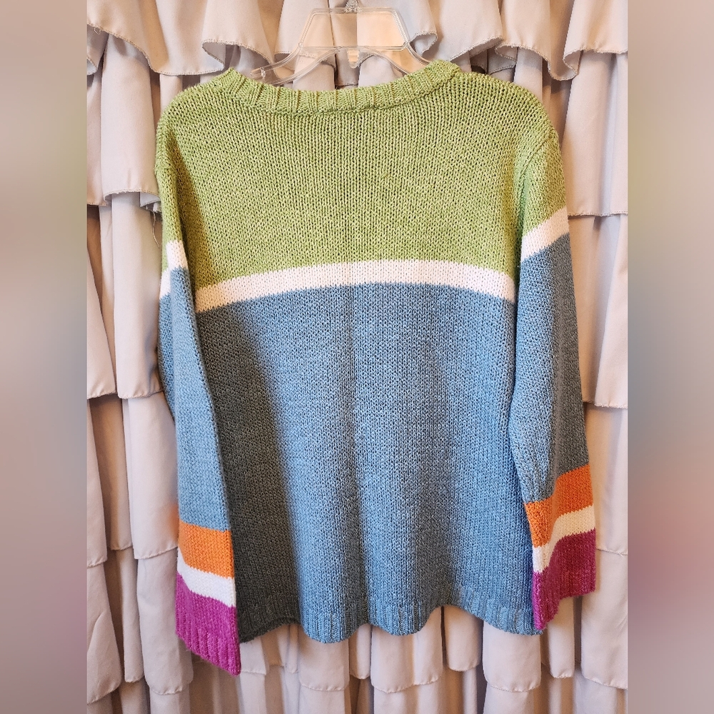 Women's Richard Sport Eightys Colorblock Sweater Size Extra Large - Picture 2 of 4